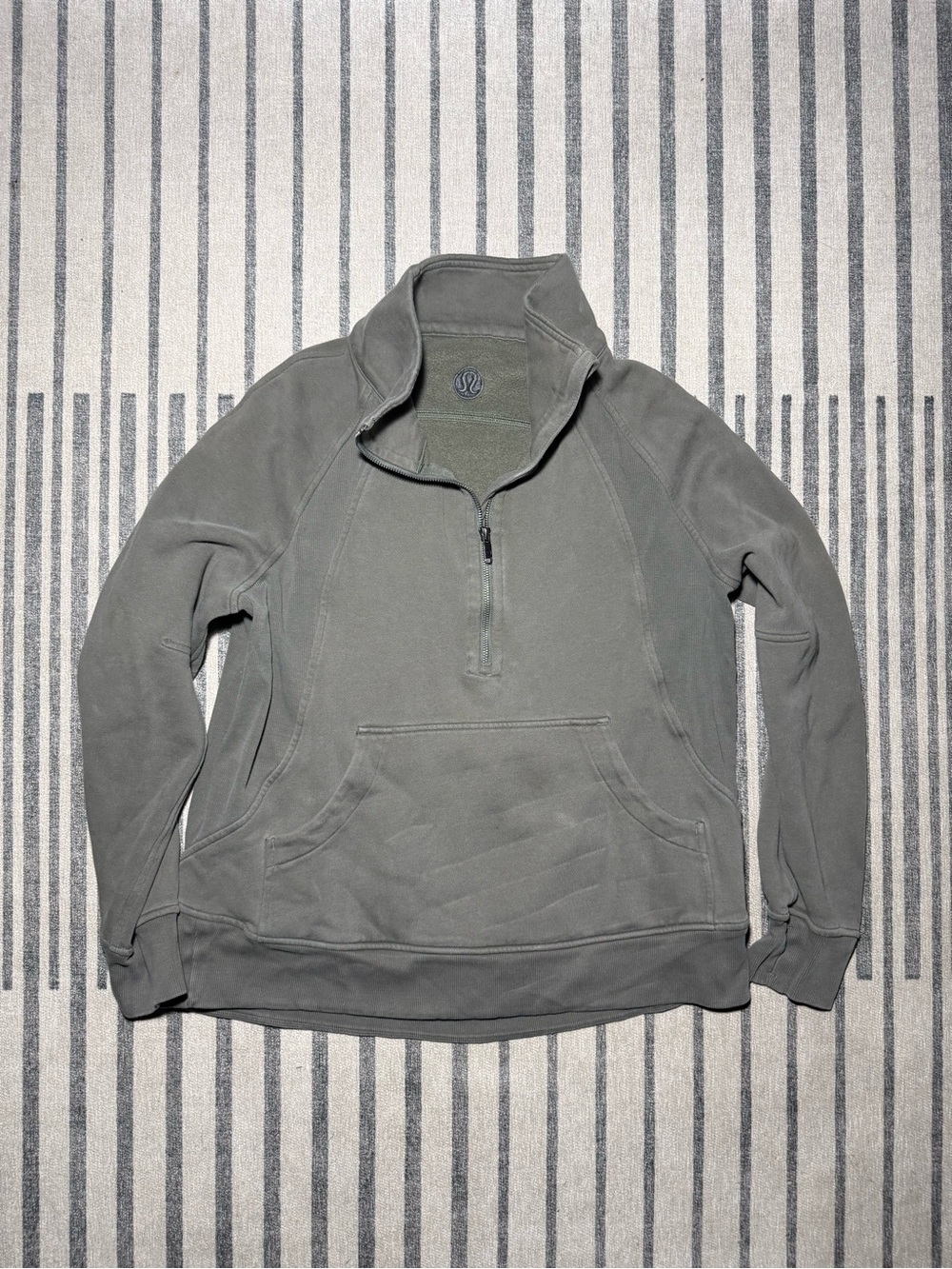 lululemon Scuba Oversized Funnel-Neck Half-Zip – Size M/L – Earthy Olive Grey